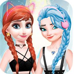 elsa and anna Dress Up Makeup