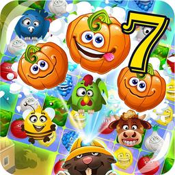 Funny Faces Farm Match3 Mermaid - treasure game