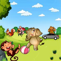 Kids match memories game