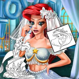 Coloring Book for Ariel Mermaid