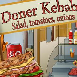 Doner Kebab : Salad Tomatoes Onions