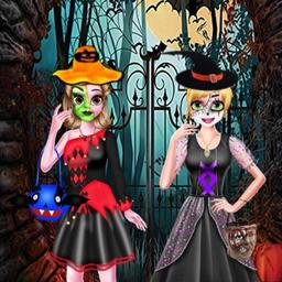 SISTERS HALLOWEEN DRESSES