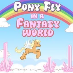 Pony fly in a fantasy world